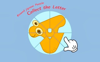 Image Round jigsaw Puzzle - Collect the Letter